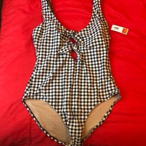 Old Navy One Piece Tie up Swim  Large